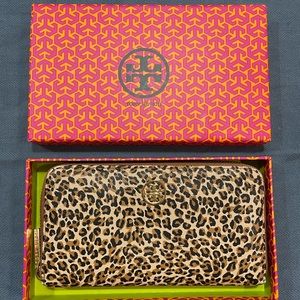 Tory Burch Leopard Clutch Wallet